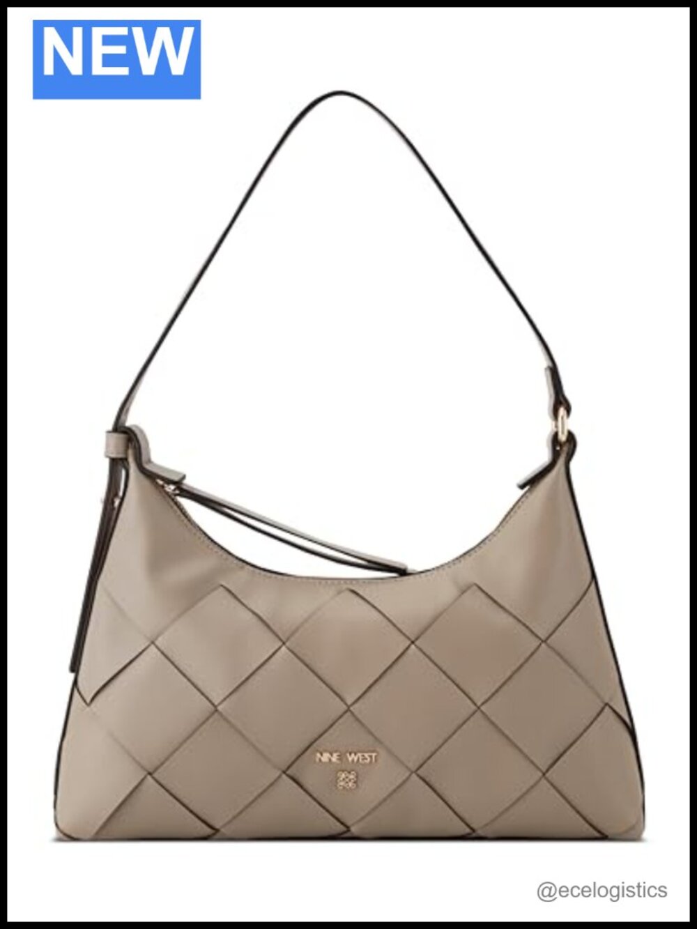 Faux Leather Shoulder Bag Hobo Purse with Zipper Closure